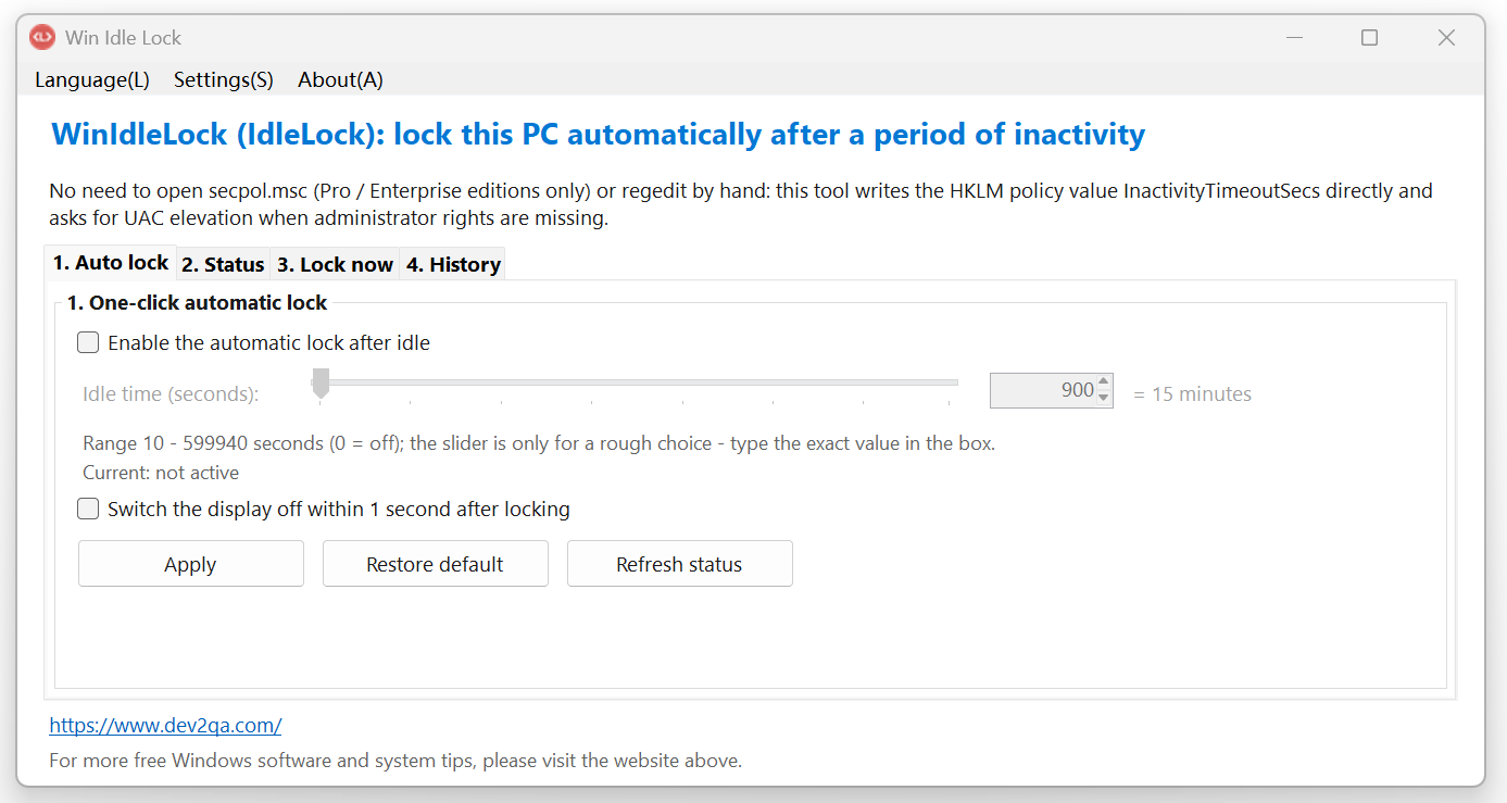 1. Auto Lock
