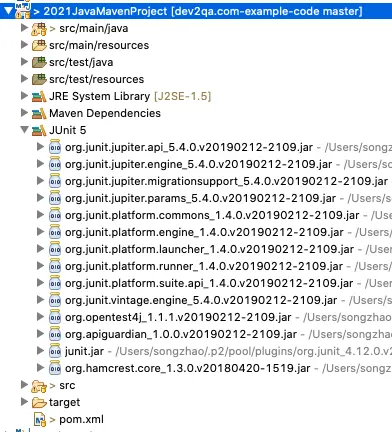 eclipse maven project junit 5 standalone jar files