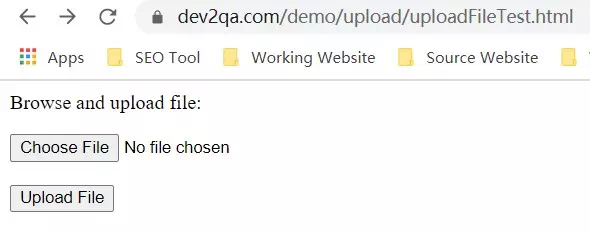 upload file html web page