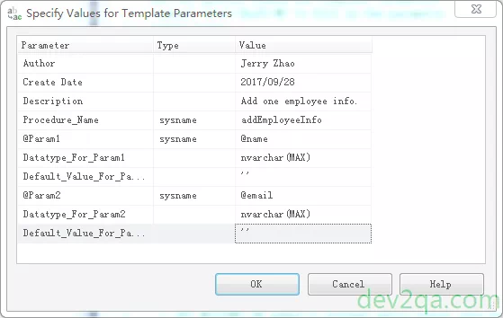 microsoft-sql-server-stored-procedure-input-parameters-edit-window