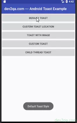Android Custom Toast Example Android Custom Toast Example