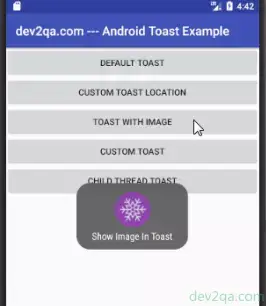 Android Custom Toast Example Android Custom Toast Example