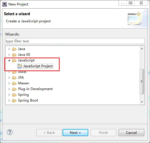 create-new-javascript-project-in-eclipse