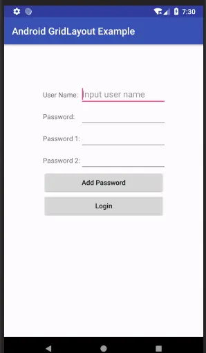 android-gridlayout-after-add-two-pasword-row
