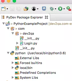 pydev-project-package-and-module-files-list-panle