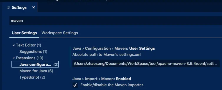 edit-maven-configuration-in-visual-studio-code-settings-panel