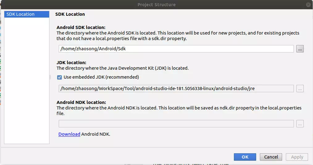 change-android-studio-project-sdk-and-jdk-folder