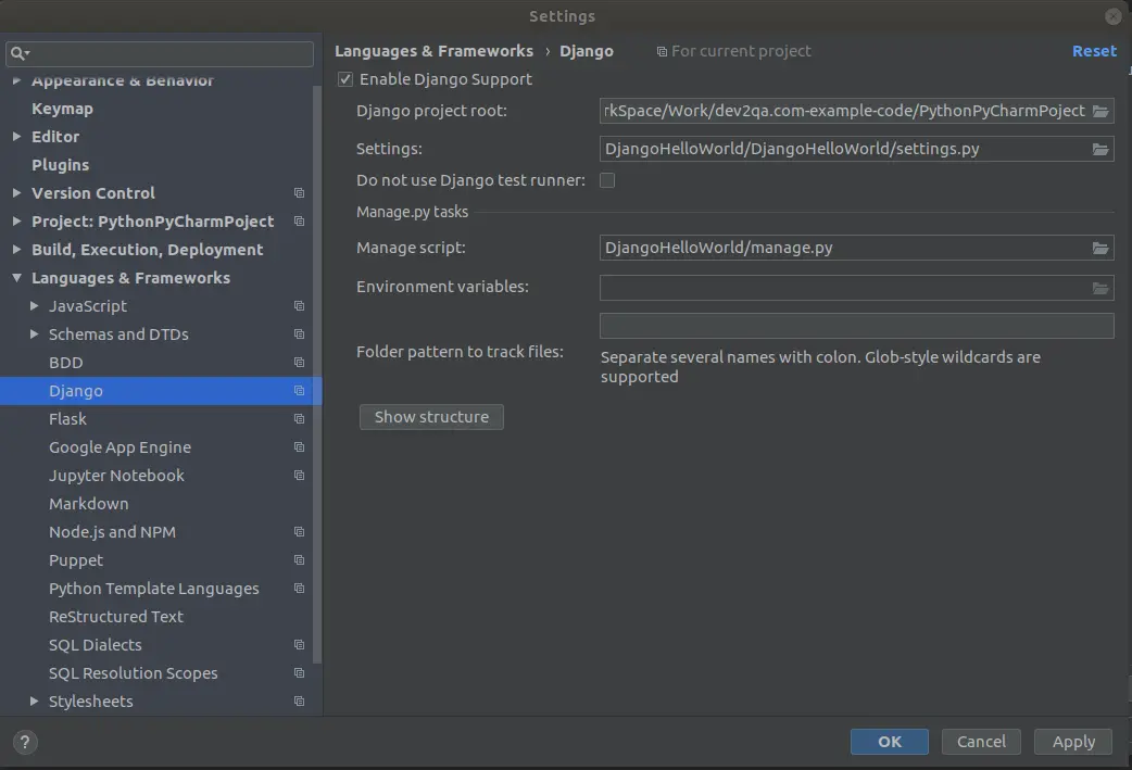 pycharm-enable-django-support-for-special-django-project