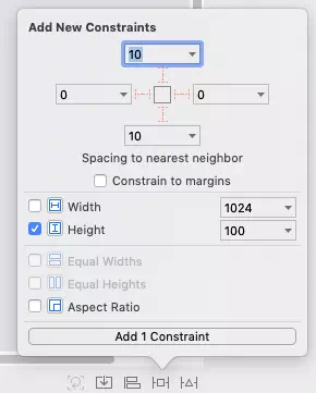 constraints-value-for-button-one