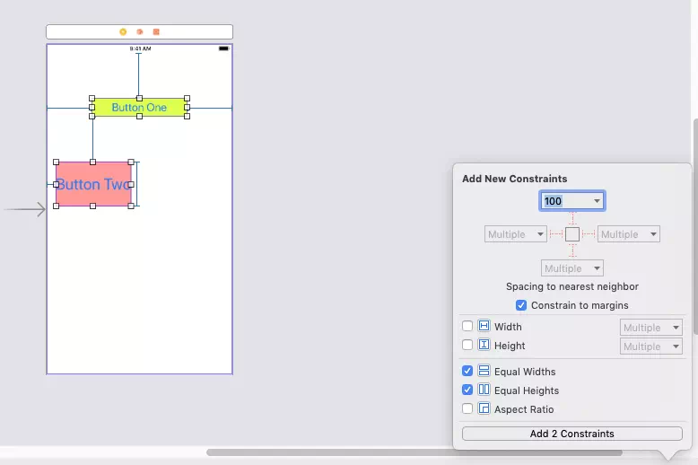 select-all-constrained-swift-button-and-click-add-new-constraints-icon-and-select-equal-width-equal-height-checkbox