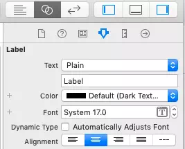 xcode-attributes-inspector-change-alignment