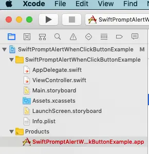 xcode-project-products-app-binary-file