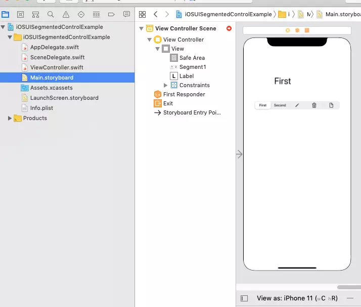 xcode-show-main-storyboard-document-outline-panel-to-see-the-view-controller-scene