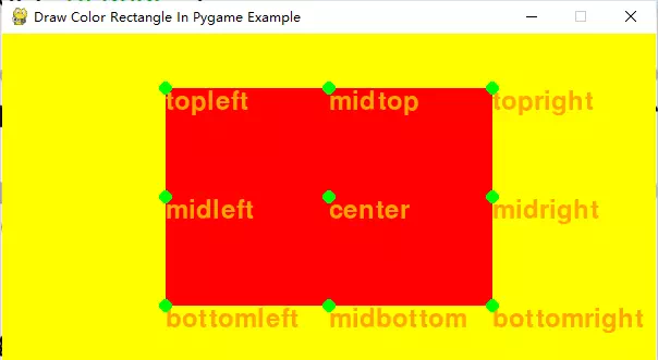 draw a colorful rectangle in pygame example-1