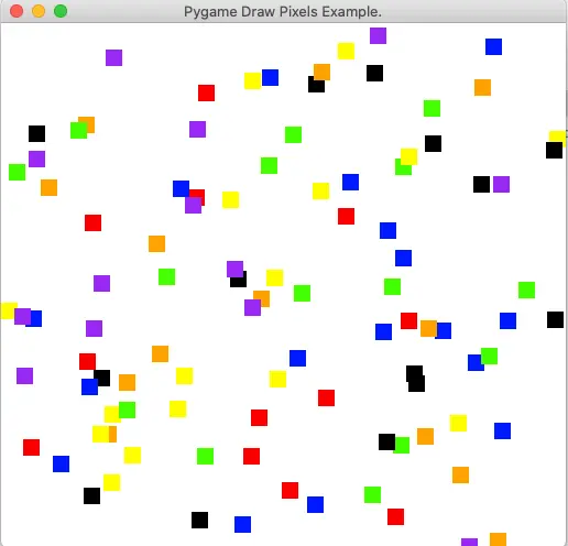 pygame draw pixel units examples