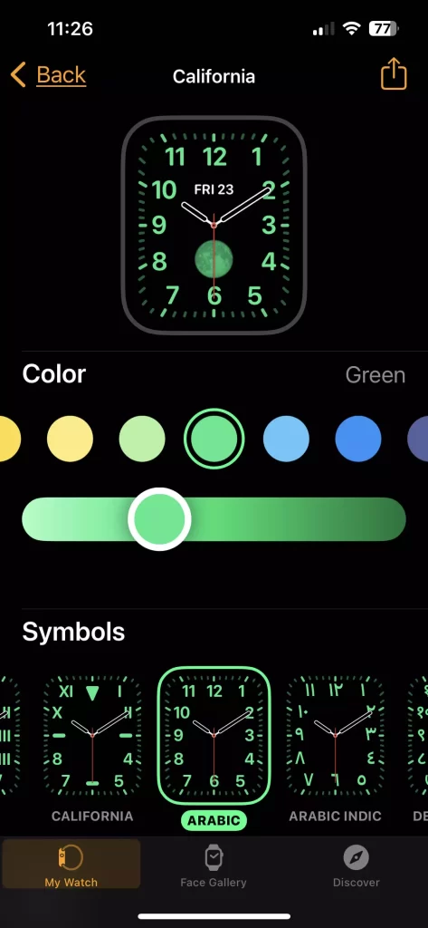 adjust-apple-watch-face-color-saturation-using-iphone-watch-app